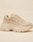 Sneakers Uomo Chunky Suola Alta – Streetwear Urban di Tendenza - Beige