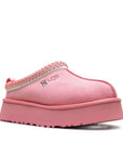 UGG Tazz Love '25 Tropical Pink ciabatte platform donna in pelle scamosciata e montone rosa, vista frontale