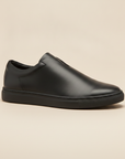 Sneakers Uomo Minimaliste Total Black – Eleganza Urbana Pulita - Nero Camoscio