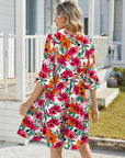 Élodie Vestito Donna con Scollo a V – Vestito Midi Svasato con Volant e Tasche