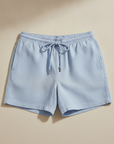 Costume Boxer Uomo Effetto Lino – Elegante e Naturale al Mare - Azzurro