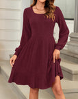 Élise Abito Maglia Donna – Abito Maglia Collo Quadrato Maniche Lunghe Autunno Inverno