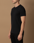 T-shirt Uomo Girocollo Slim Fit – Vestibilità Aderente Moderna - vista laterale