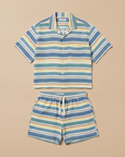 Completo Coordinato Uomo Camicia Righe Multicolor e Pantaloncini - Multicolor Mare
