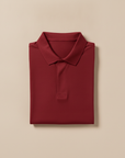 Polo Uomo Slim Fit in Cotone Elasticizzato – Vestibilità Aderente Moderna - Rosso