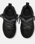 UGG Lowmel Lo Black sneakers uomo e donna in pelle scamosciata nero, vista posteriore