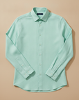 Camicia Uomo in Cotone Leggero – Colletto Classico Estivo - Verde Menta