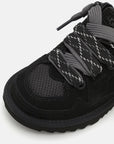 UGG Lowmel Lo Black sneakers uomo e donna in pelle scamosciata nero, vista dall'alto