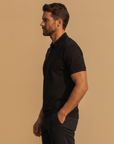 Polo Uomo Slim con Zip – Vestibilità Aderente e Moderna - vista laterale