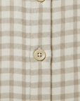 Completo Coordinato Uomo Camicia Quadri Windowpane e Pantaloncini - dettaglio