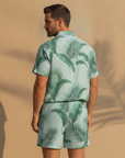 Completo Coordinato Uomo Camicia Stampa Palme e Pantaloncini - vista posteriore