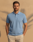 Polo Uomo in Cotone Pettinato – Morbidezza Premium Setosa - Bianco - indossato