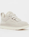 UGG Lowmel Ceramic sneakers donna in pelle scamosciata bianco, vista frontale