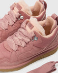 UGG Lowmel Pink Dawn sneakers bambino in pelle scamosciata rosa, vista dall'alto