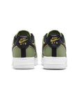 Nike Air Force 1 Low Verde Oliva con Doppio Swoosh Nero e Oro