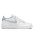 Nike Air Force 1 Low LV8 Bianco con Doppio Swoosh Azzurro e Rosa