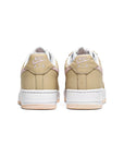 Nike Air Force 1 Low Beige Lino con Dettagli Rosa Pastello