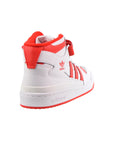 Adidas Forum Mid Bambini Bianche e Rosse Sneakers Alte