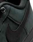 Nike Air Force 1 Low Black Nubuck Nero Uomo Donna - 3