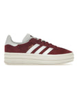 Adidas Gazelle Bold Scarpe Rosse Ombra con Strisce Bianche Donna Platform Vintage