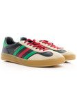 Sneakers Adidas Gazelle x Gucci Nere con Dettagli Rossi e Verdi in Suede