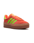 Adidas Gazelle Bold Scarpe Arancioni con Dettagli Verde Fluo Donna Platform