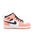 Nike Air Jordan 1 Mid Bambina Rosa Quarzo Nero Bianco Elegante