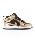 Nike Air Jordan 1 Mid Bambino Oro Nero Metallico Raffinato