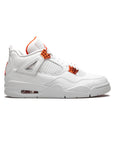 Nike Air Jordan 4 Retro Metallic Orange Bianco Arancione Uomo