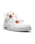 Nike Air Jordan 4 Retro Metallic Orange Bianco Arancione Uomo