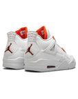 Nike Air Jordan 4 Retro Metallic Orange Bianco Arancione Uomo