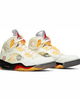 Nike Air Jordan 5 Retro Off-White Sail Bianco Rosso Giallo Uomo
