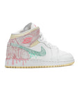 Nike Air Jordan 1 Mid Bianco Rosa Verde Paint Drip Retro