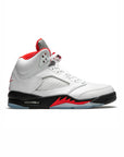 Nike Air Jordan 5 Retro Fire Red Bianco Nero Rosso Uomo