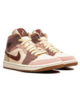 Nike Air Jordan 1 Mid Marrone Rosa Smoky Mauve Retro