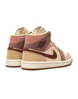 Nike Air Jordan 1 Mid Marrone Rosa Smoky Mauve Retro