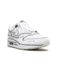 Nike Air Max 1 Sketch Schematic Bianco Uomo Sneakers Design Esclusivo
