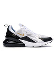 Nike Air Max 270 Bianco Nero Oro Metallico Uomo Sneakers Eleganti