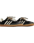 Adidas Samba Core Black x Wales Bonner sneakers basse uomo e donna in nero - vista frontale