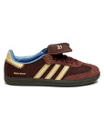Adidas Samba Fox Brown x Wales Bonner sneakers basse uomo e donna in marrone - vista laterale