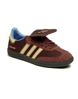 Adidas Samba Fox Brown x Wales Bonner sneakers basse uomo e donna in marrone - vista frontale