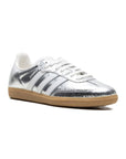 Adidas Samba Silver Metallic Cracked sneakers basse uomo e donna in argento - vista frontale