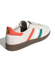 Adidas Handball Spezial Scarpe Beige con Dettagli Verde e Arancione Uomo Retro