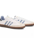 Adidas Samba White Blue x Liberty sneakers basse uomo e donna in bianco blu - vista frontale