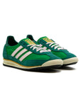 Adidas SL 72 Scarpe Verde Collegiale con Strisce Bianche Uomo Retro