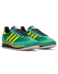 Adidas SL 72 Scarpe Verde con Strisce Gialle Uomo Vintage Retro