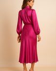 Alexis | Abito midi da donna con collo alto