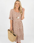 Ava | Vestito estivo midi a trapezio a pois da donna