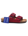 Birkenstock Arizona Red sandali unisex in rosso - vista laterale
