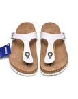 Birkenstock Gizeh White infradito unisex in bianco - dettaglio suola